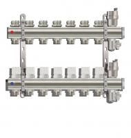 Коллекторная группа Tim (KB007) 1" ВР, 7 отводов 3/4", воздухоотводчик, сливной кран