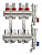Коллекторная группа Tim (KC004) 1" ВР, 4 отвода 3/4", расходомер, воздухоотводчик, сливной кран