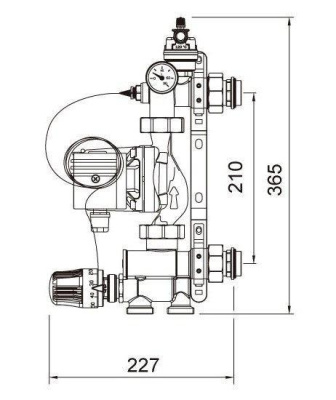 Насосно-смесительный узел JH-1036 TIM